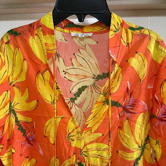 Boho Dress Coverup Tropical V Neck - Picture 3 of 6